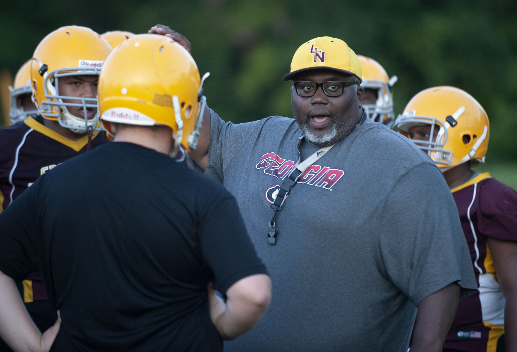 Lutheran North football practice